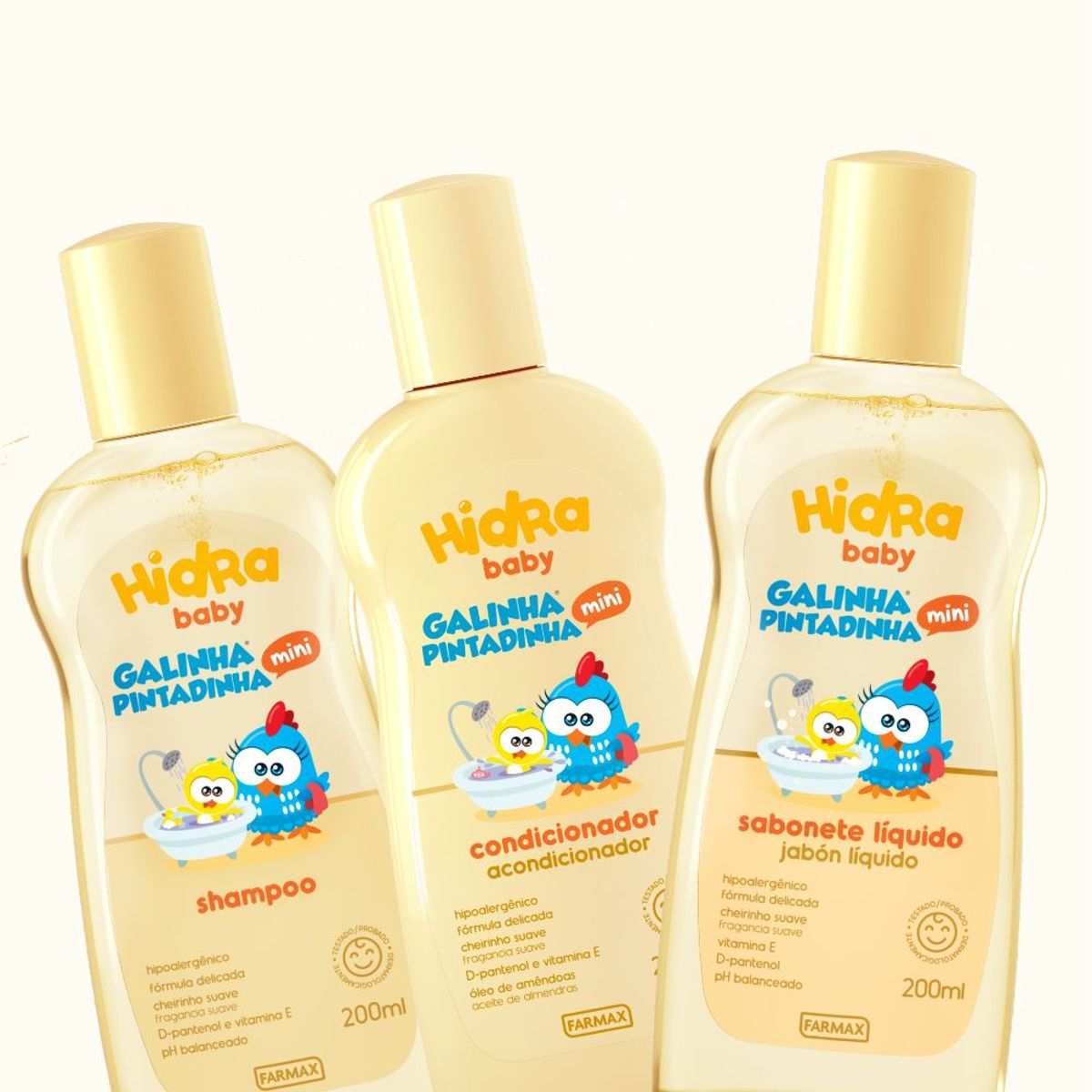 Combo Hidrababy Shampoo Condicionador Sabonete Liquido Hidrababy Beleza Todo Dia Mobile